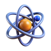 romantic immaculate A stylized, abstract representation of the atom with Transparent Background studio quality png