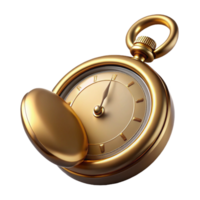 harmonious pristine Hyper-specific, photorealistic professional render of a single, vintage pocket watch, open face, isolated cutout with Transparent Background genuine png