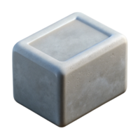 unparalleled vintage Photorealistic, isolated cutout of a single, concrete block with Transparent Background precision png