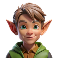 elegant abstract Portrait of a Mischievous Elf with genuine png