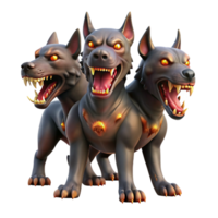 wonderful abstract A Terrifying Greek Cerberus the Three authentic png