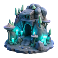 elegant abstract A Subterranean Dwelling Carved Into high quality png