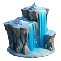 wonderful traditional A Frozen Waterfall Clinging to a Cliff 4K png