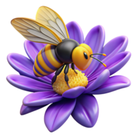 magnificent vintage A Close Up of a Bee Collecting Pollen premium png