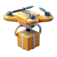 serene rustic A Drone Delivering a Package Sleek high resolution png