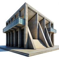 impressive abstract Brutalistic Concrete Library Sharp genuine png
