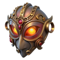 dramatic abstract A Steampunk Mask with Intricate high resolution png