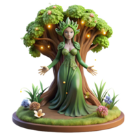 elegant classic A Serene Dryad Emerging from a Giant original png