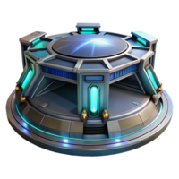 serene rustic A Futuristic Spaceship Landing original png