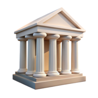 elegant minimalist A Greek Temple with Doric Columns original png