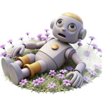 magnificent classic A Broken Robot Lying in a Field of authentic png