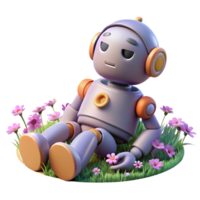impressive traditional A Broken Robot Lying in a Field of high resolution png