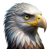 dramatic creative Portrait of a Majestic Eagle with professional png