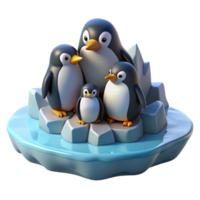 dramatic rustic A Group of Penguins Huddled Together on authentic png