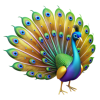 elegant minimalist A Colorful Peacock Displaying Its high resolution png