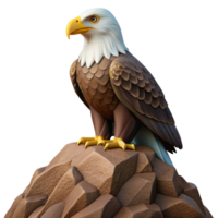 vibrant contemporary A Majestic Bald Eagle Perched on a detailed png