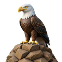 magnificent modern A Majestic Bald Eagle Perched on a high quality png