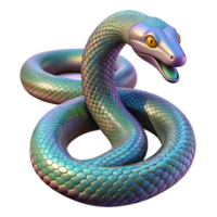 dramatic rustic A Slithering Snake with Iridescent premium png