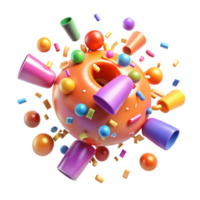 dramatic rustic A Chaotic Explosion of Colorful original png