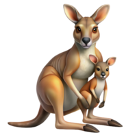 extraordinary classic A Mother Kangaroo with a Joey in Her authentic png