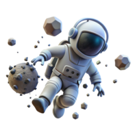 dramatic rustic A Lone Astronaut Floating in Zero Gravity original png