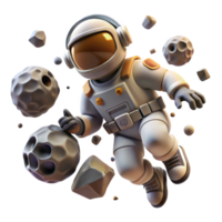 stunning rustic A Lone Astronaut Floating in Zero Gravity professional png