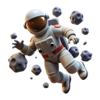 vibrant creative A Lone Astronaut Floating in Zero Gravity 4K png