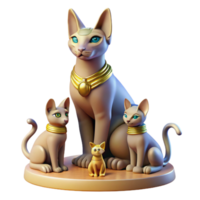 dramatic traditional A Graceful Bastet with the Head of a Cat genuine png