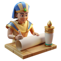 wonderful abstract An Egyptian Scribe Meticulously Painting high resolution png