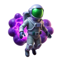 beautiful modern A Lone Astronaut Clad in a Bioluminescent professional png