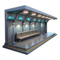 dramatic rustic Empty Subway Platform Flickering Fluorescen professional png