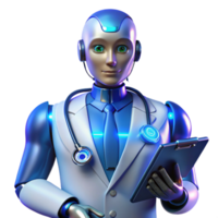 stunning rustic A Sleek Humanoid Robot Doctor with high resolution png