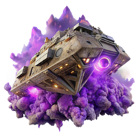 magnificent vintage A Colossal Ancient Spaceship Intricately premium png