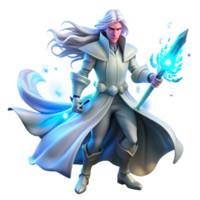 extraordinary modern A Lone Ethereal Warrior with Flowing genuine png