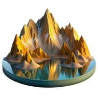 impressive rustic A Majestic Mountain Range Reflecting in a high quality png