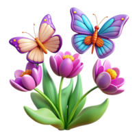 vibrant artistic A Group of Butterflies Fluttering Around high quality png