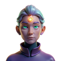 dramatic minimalist Portrait of a Mystical Being with Ethereal authentic png