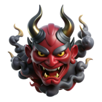beautiful vintage A Fearsome Oni with Crimson Skin Sharp high resolution png