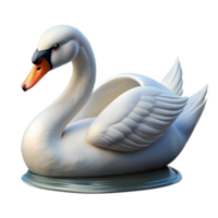 beautiful minimalist A graceful swan gliding across a calm lake, serene lighting, realistic style exclusive png