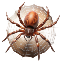 serene creative A spider spinning its web in the morning dew, intricate web design, macro photography genuine png