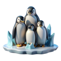 dramatic artistic A Group of Penguins Huddled Together on an high resolution png