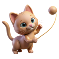 dramatic abstract A Playful Kitten Batting at a String authentic png