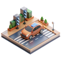 wonderful classic A Self Driving Car Navigating a Complex high resolution png