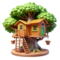 serene contemporary An Intricate Treehouse Built Into a Giant high quality png