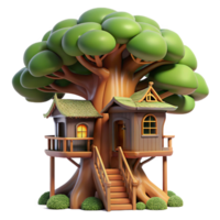 stunning classic An Intricate Treehouse Built Into a Giant 4K png