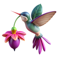 beautiful creative A Tiny Hummingbird Hovering Beside a 4K png