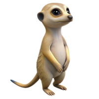 stunning abstract A Curious Meerkat Standing on Its Hind 4K png