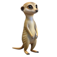 wonderful artistic A Curious Meerkat Standing on Its Hind authentic png