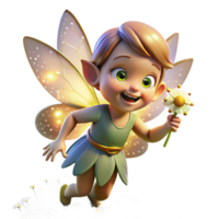 dramatic minimalist A Playful Pixie with Iridescent Wings and premium png