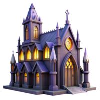 serene abstract Gothic Church with Stained Glass Windows high resolution png